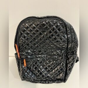 MZ Wallace Black Lacquer Metro Quilted Backpack